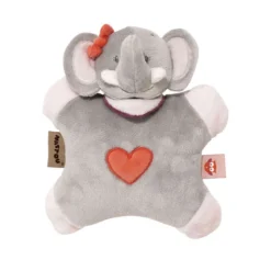 Peluche flatsie Adèle l'éléphante Nattou