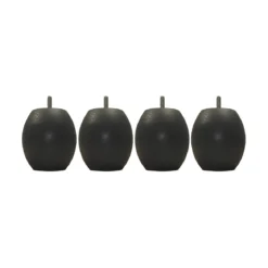 4 pieds boules bois anthracite