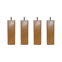 4 pieds carré bois 15 cm