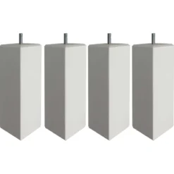 4 pieds carrés bois blanc
