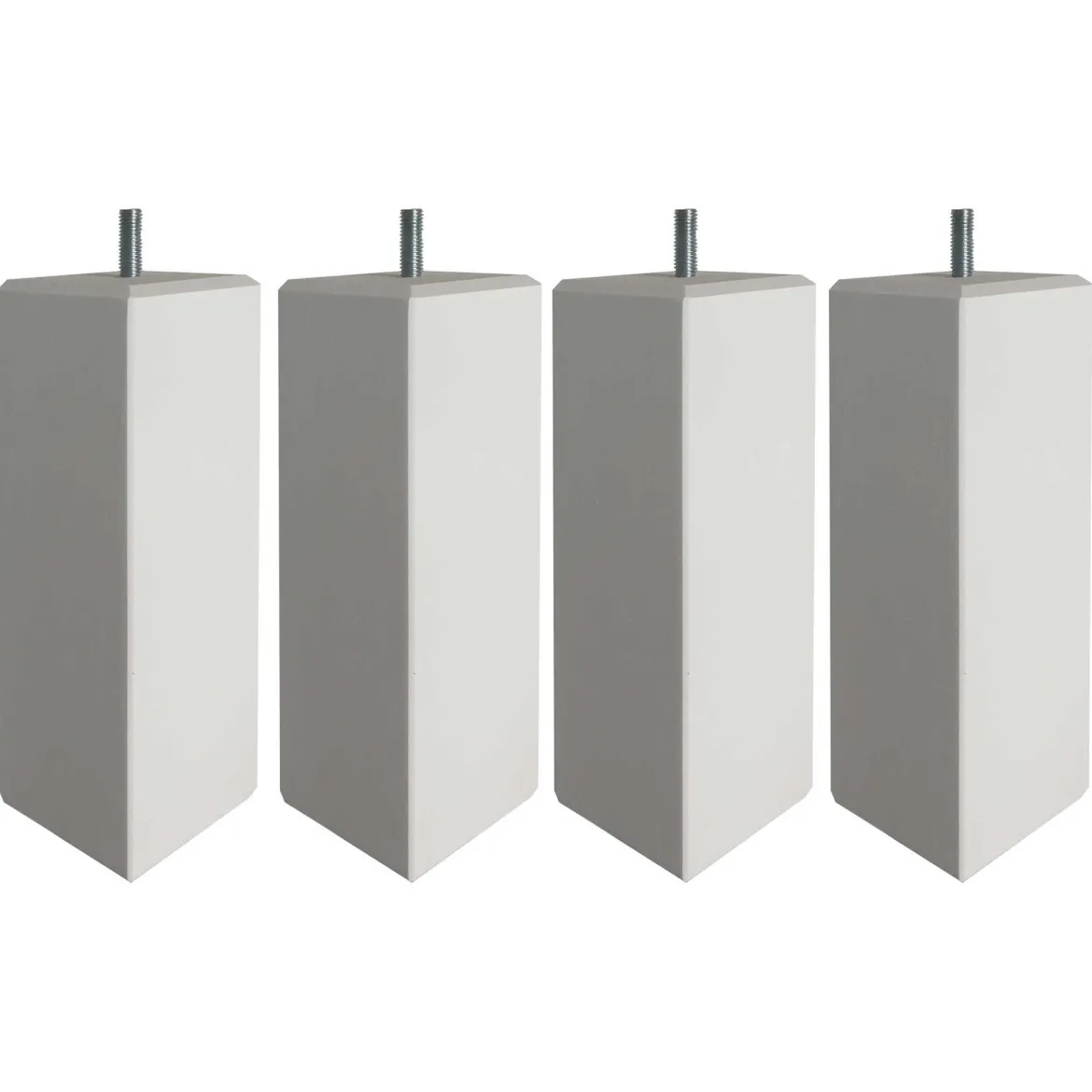 4 pieds carrés bois blanc