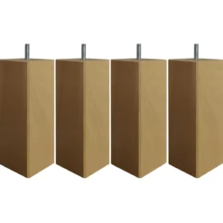 4 pieds carrés bois naturel