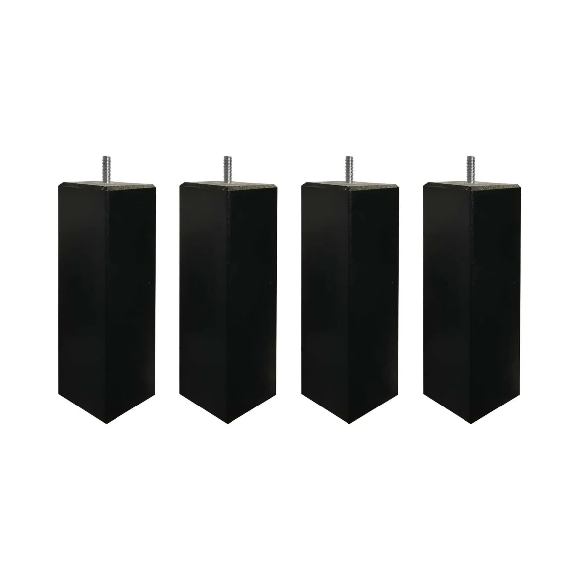 4 pieds carrés bois noir