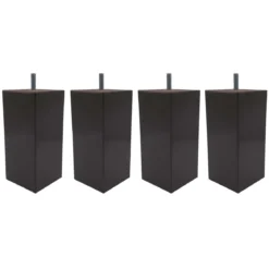 4 pieds carrés bois taupe