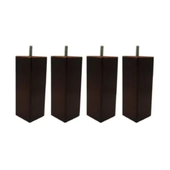4 pieds carrés bois wengué