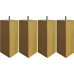 4 pieds carrés chêne massif