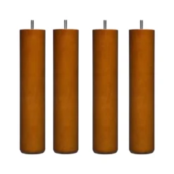4 pieds cylindriques bois
