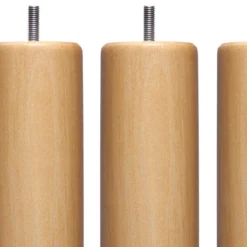 4 pieds cylindriques bois
