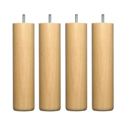 4 pieds cylindriques bois
