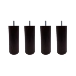 4 pieds cylindriques bois