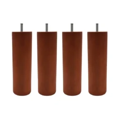 4 pieds cylindriques bois