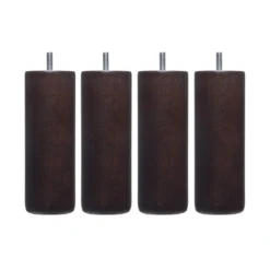 4 pieds cylindriques bois