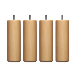 4 pieds cylindriques bois