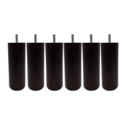 6 pieds cylindriques bois 15 cm