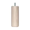 4 pieds cylindriques bois naturel avec veinage frêne blanchi 15 cm