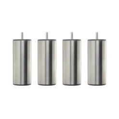 4 pieds cylindriques inox
