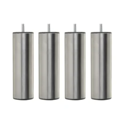 4 pieds cylindriques inox