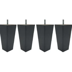 4 pieds fuseau tronqué bois 15 cm