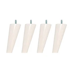 4 pieds scandinaves bois 15 cm