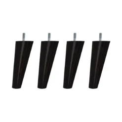 4 pieds scandinaves bois 15 cm