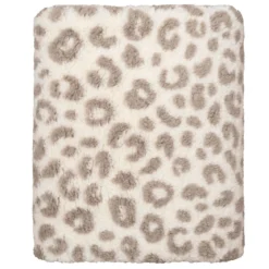 Plaid chaud cocooning beige 130x170 Leofur