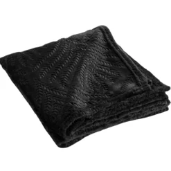 Plaid flanelle relief unie Nelia