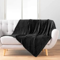 Plaid flanelle relief unie Nelia