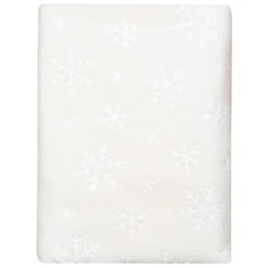 Plaid polaire chaud blanc 130x170 Flocon