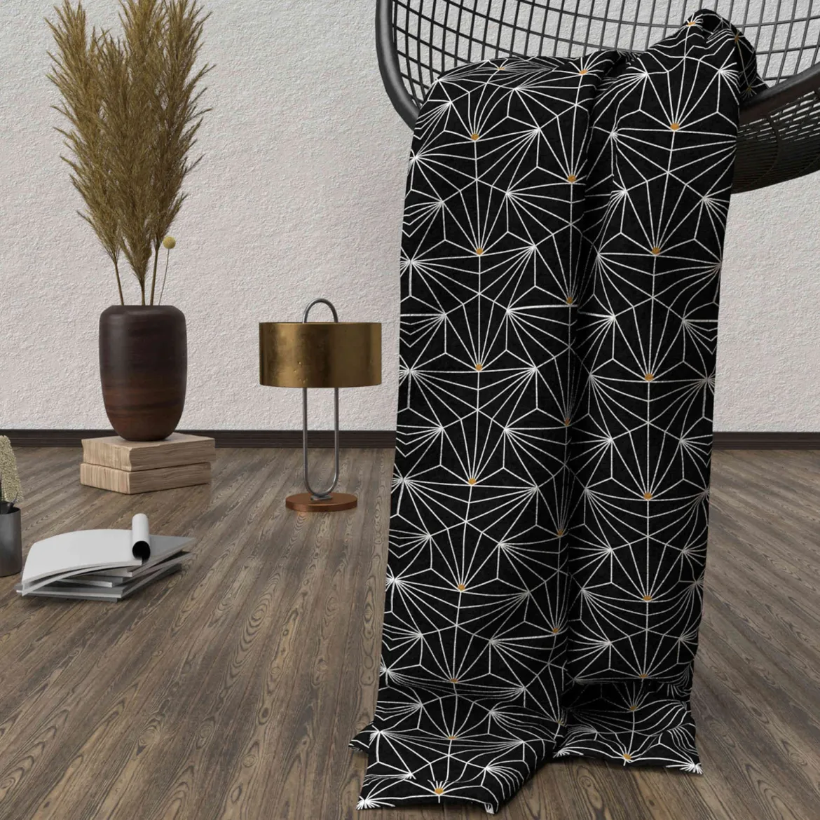 Plaid polaire Osiris noir 120x160 cm