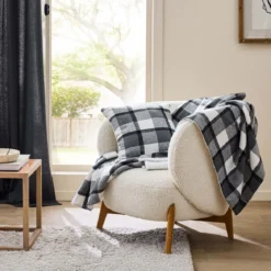 Plaid tartan sherpa chaud 125x150 Écossais