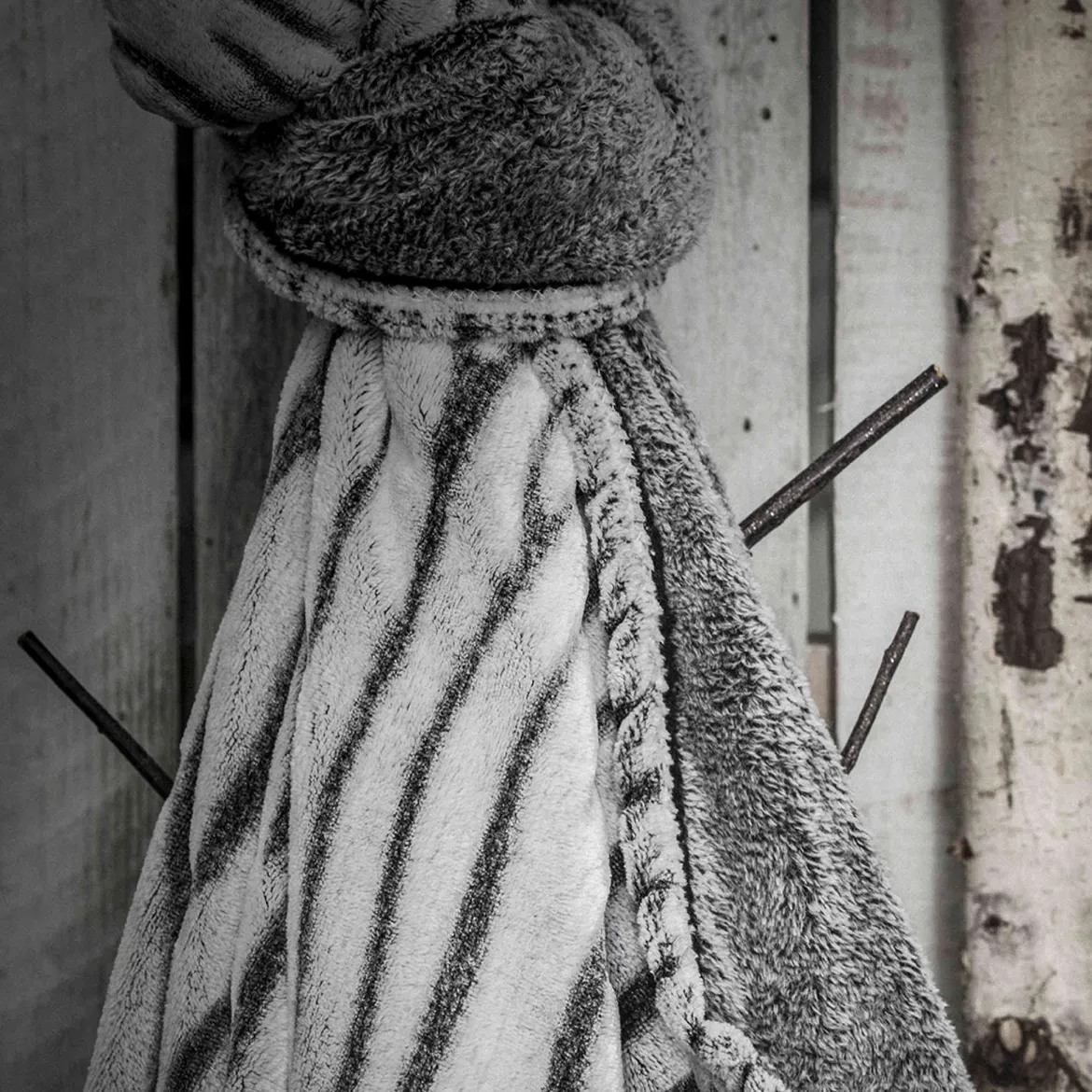 Plaid Today Chalet Écorce gris 125x150