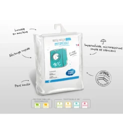 Protège matelas alèse imperméable micro-respirante souple silencieuse
