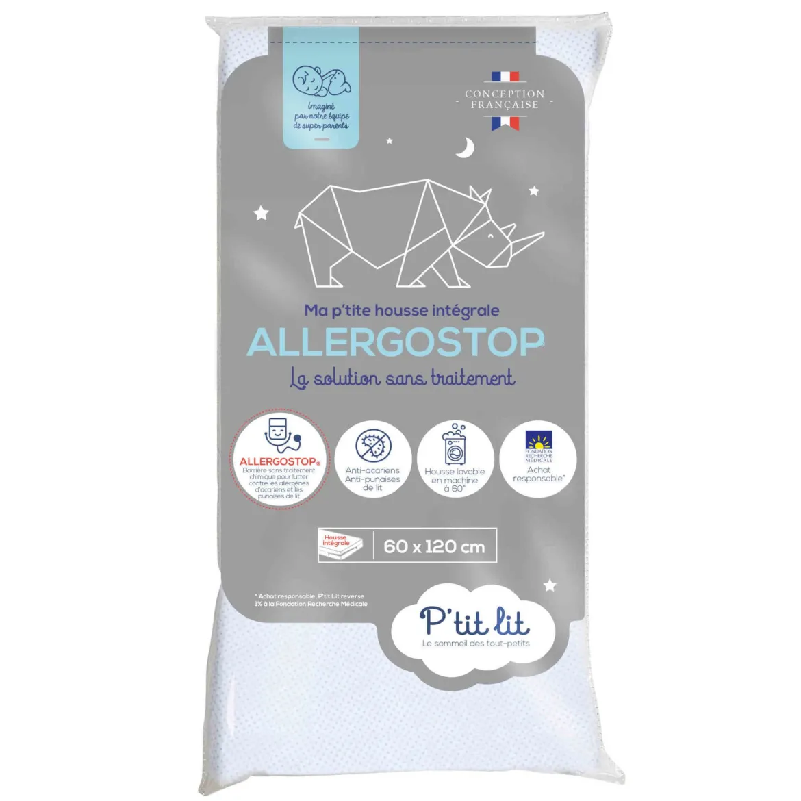 Protège matelas bébé Allergostop sans traitement