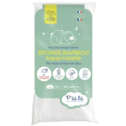 Protège matelas bébé imperméable éponge Bamboo sans traitement