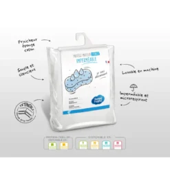 Protège matelas bouclette coton imperméable absorbant respirant et silencieux