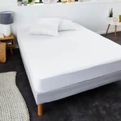 Protège matelas bouclette coton imperméable absorbant respirant et silencieux