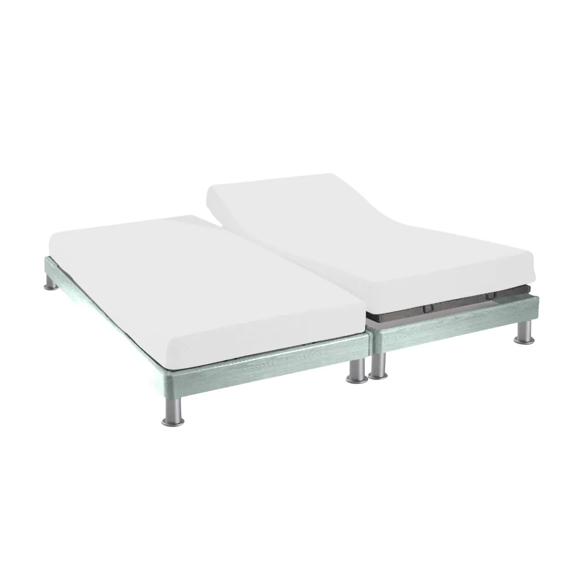 Protège matelas molleton 100% coton bio - bonnet 30 cm TPR pour sommier articulé