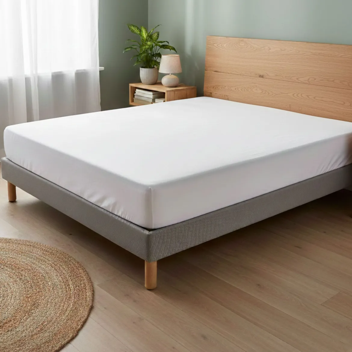 Protège matelas molleton imperméable - bonnet 30 cm