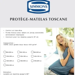 Protège matelas Simmons Toscane 400g