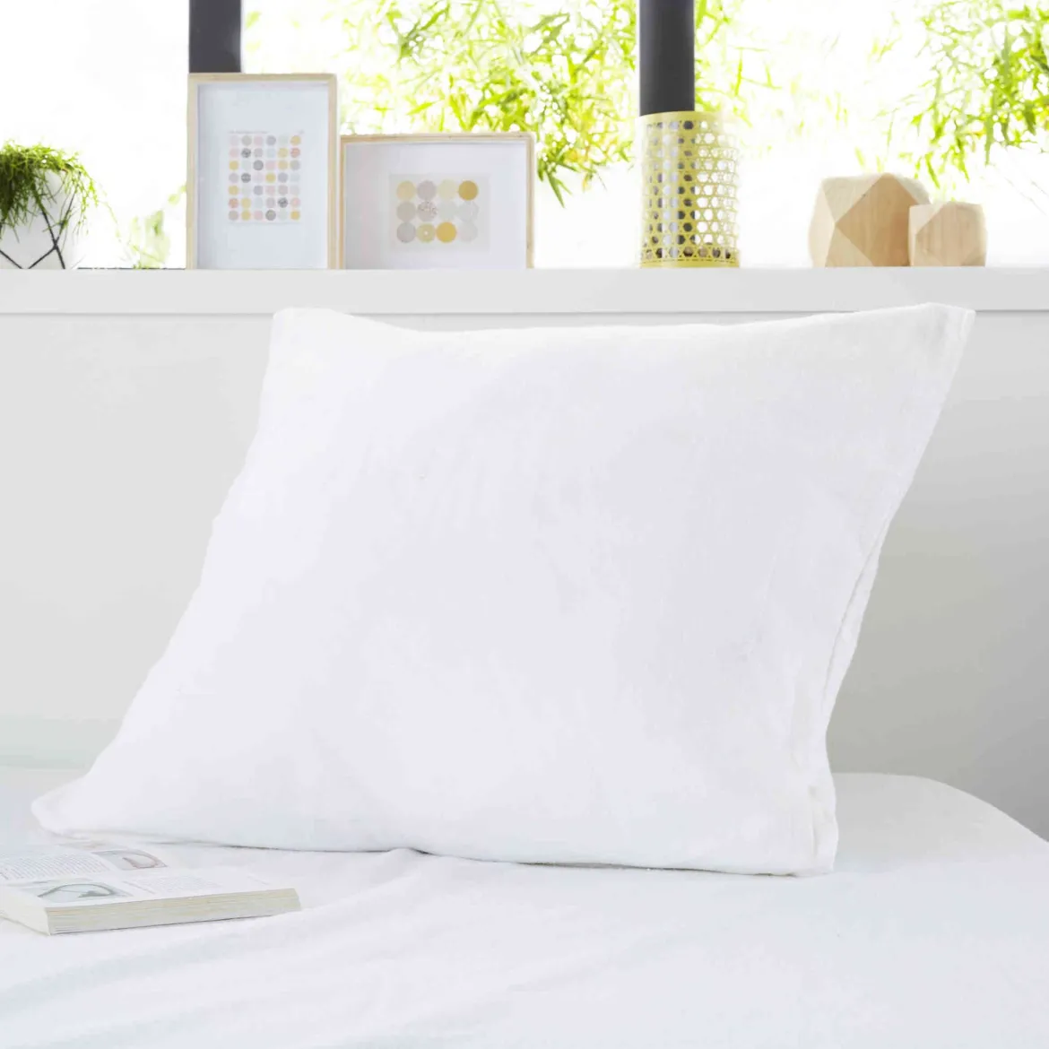 Protège oreiller anti-acariens imperméable molleton 100% coton