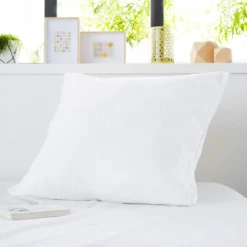 Protège-oreiller molleton coton confortable et absorbant 65x65 cm