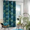 Rideau Blue Vegetal 140x260 cm