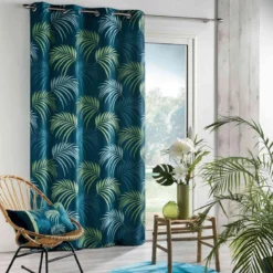 Rideau Blue Vegetal 140x260 cm
