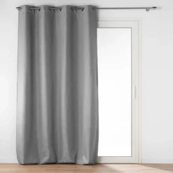 Rideau à œillets thermique jacquard 140x260
