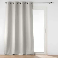 Rideau à œillets thermique jacquard 140x260