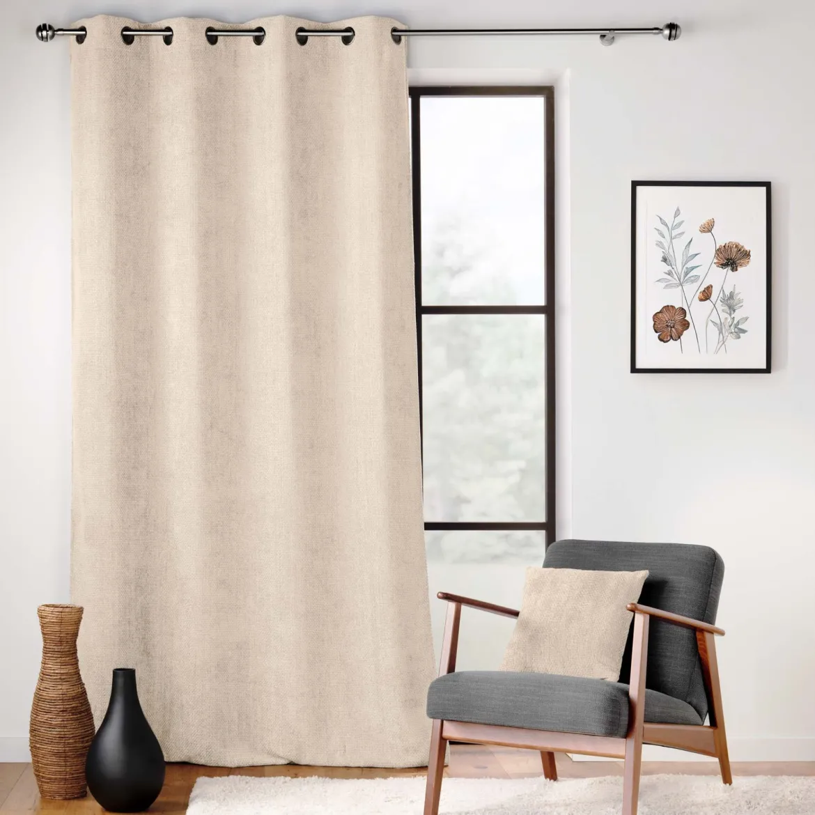 Rideau obscurcissant velours 140x260 Leo