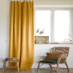 Rideau à pinces ajustable lin 140x270 cm