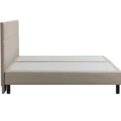 Sommier boxspring à ressorts déco chenillé lin 23 cm ENCHANTEUR