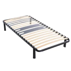 Sommier cadre à lattes métal en kit 5 zones morphologiques pieds inclus - SOMEO