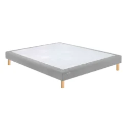 Sommier déco gris confort medium 15 cm avec pieds Bultex Mediano